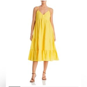 Aqua Eyelet Midi Cotton Dress